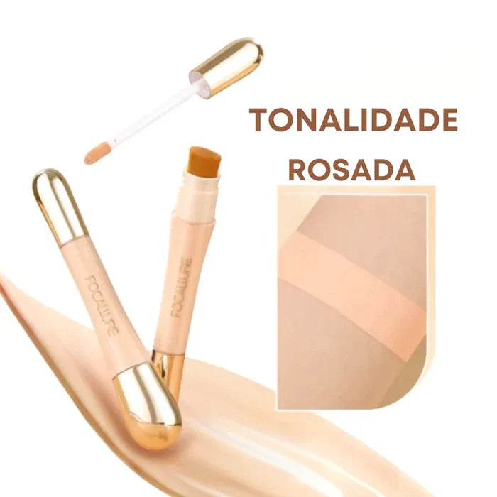 Base Femitta Focallure 2 em 1 – Cobertura impecável e ação anti-rugas em um só produto, para uma pele uniforme e rejuvenescida!