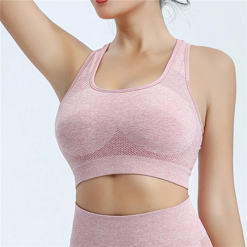 Top esportivo feminino, top push up, fitness, ioga, roupa íntima, colete respirável para corrida e academia