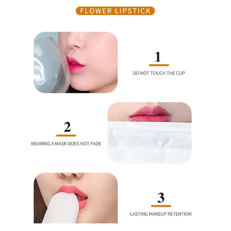 Batom Mágico Batom de Mudança de Cor de Longa Duração Batom Vermelho À Prova D'Água Batom Lip Plumper