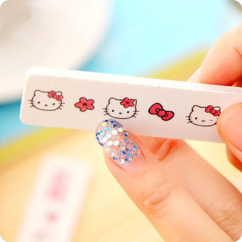 Conjunto de 7 tesouras de unha Hello Kitty, tesouras de unha de aço inoxidável, ferramentas profissionais.