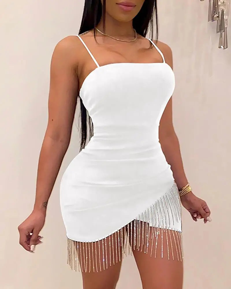 Vestido feminino elegante, para festas, sem mangas, bodycon, para um verão elegante.