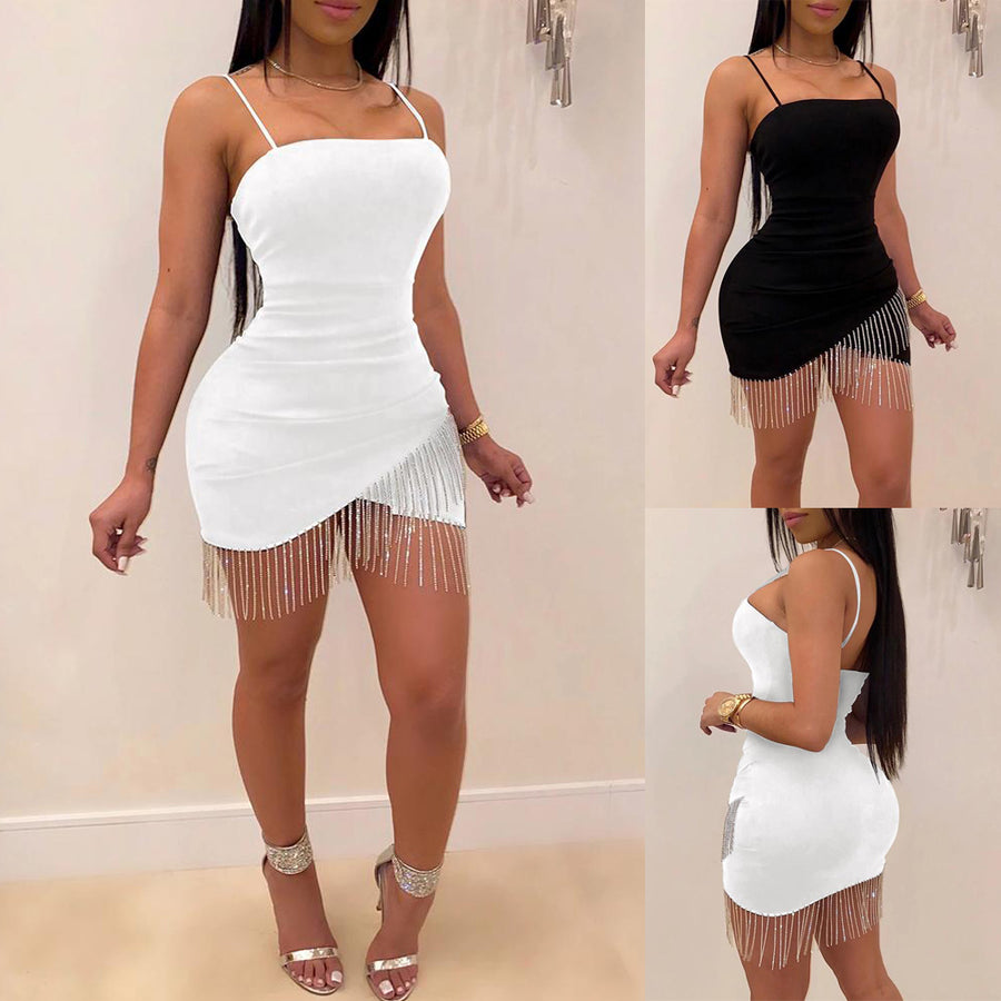 Vestido feminino elegante, para festas, sem mangas, bodycon, para um verão elegante.