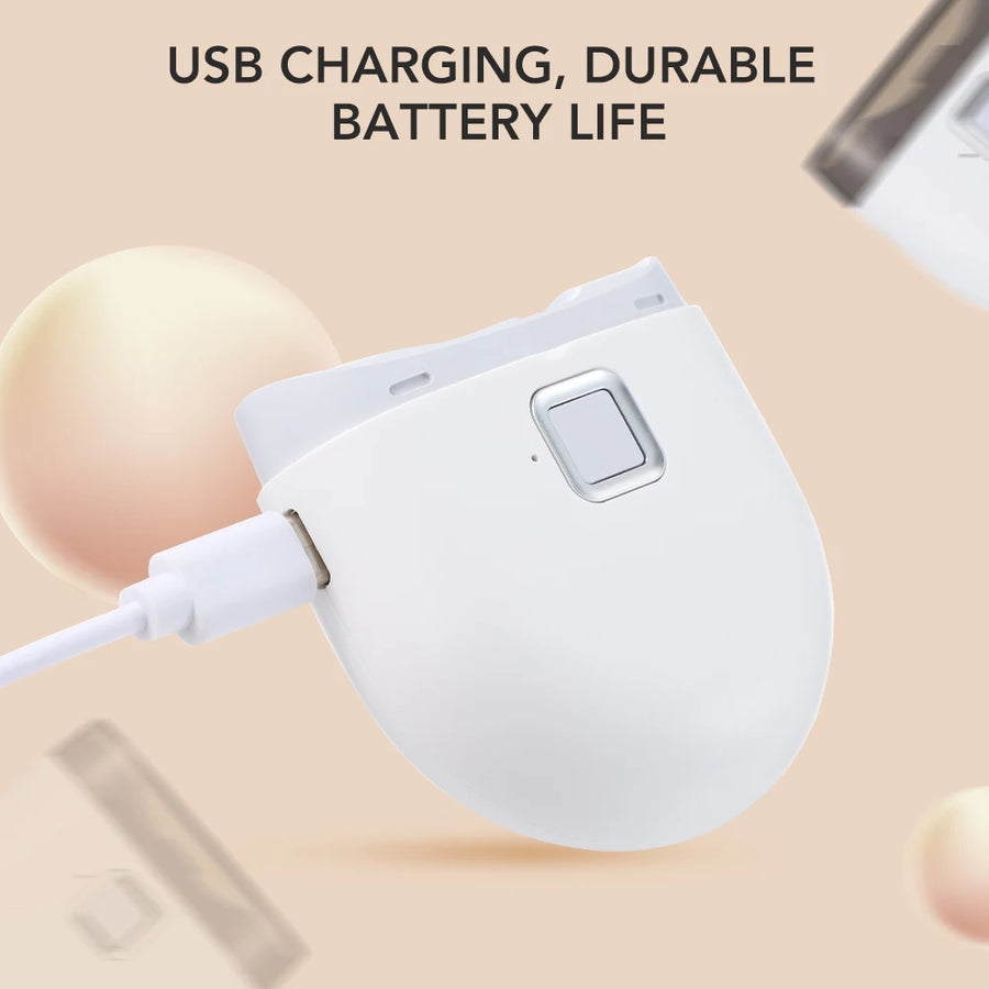 Cortador e lixa de unhas elétrico com luz, aparador automático de unhas, carregamento USB.